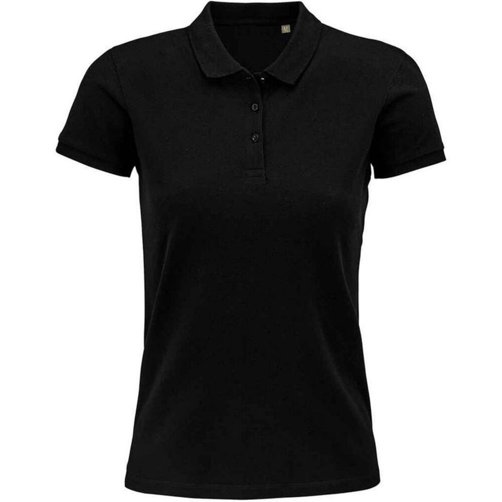 SOLS Womens/Ladies Planet Polo Shirt / Black